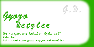 gyozo wetzler business card
